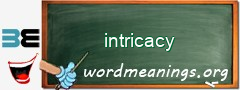 WordMeaning blackboard for intricacy